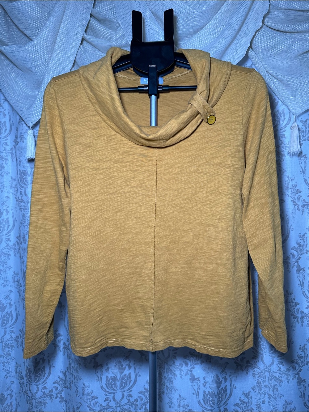 Habitat Mustard Cowl Neck Long Sleeve Sweater